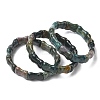 Bamboo Natural Indian Agate Beads Stretch Bracelets for Women Men BJEW-K304-01A-4
