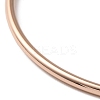 Ion Plating(IP) 304 Stainless Steel Simple Plain Bangle for Women BJEW-F461-01A-RG-3