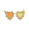 Rack Plating Brass Micro Pave Clear Cubic Zirconia Charms KK-D074-04G-3