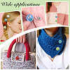 60Pcs 6 Colors 1-Hole Spray Painted ABS Plastic Buttons BUTT-PH0001-65A-5