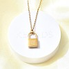 304 Stainless Steel Rolo Chain Pendant Necklaces NJEW-S444-01G-23-5