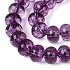 Crackle Transparent Glass Beads Strands GLAA-N074-02B-12-4