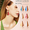 12Pcs 6 Colors Opaque Resin & Walnut Pendants RESI-TA0003-41-8