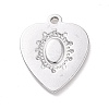Non-Tarnish 304 Stainless Steel Pendant Cabochon Settings STAS-G287-11P-2