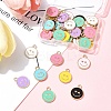 40Pcs 8 Colors Alloy Enamel Pendants ENAM-FS0002-06-9