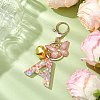 Letter A Resin & Butterfly Acrylic Pendant Keychain KEYC-JKC00932-2