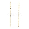 Brass Dangle Stud Earrings EJEW-JE03854-1