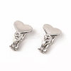 Alloy Clip-on Earring Findings PALLOY-M208-01P-2