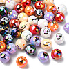 50Pcs Halloween Theme Plating Acrylic Beads OACR-CJ0002-21-1