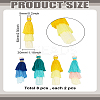 8Pcs 4 Colors Cotton Tassel Pendants FIND-LP0003-02-2