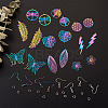 DIY 9 Shapes Colorful Filigree Joiners Stainless Steel Earring Making Kits DIY-BT0001-16MC-6