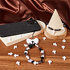300Pcs Opaque Acrylic Beads MACR-SC0001-16B-4