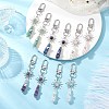 Copper Wire Wrapped Natural Gemstone Pointed Bullet Pendant Decorations HJEW-JM03103-2