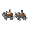 Natural Tiger Eye Pendant G-H083-02AS-08-1