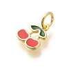 Real 18K Gold Plated Brass Enamel Charms KK-L225-001G-03-2
