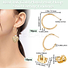 16Pcs Brass Ring Stud Earring Findings KK-BBC0011-99-2
