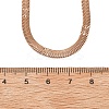 4MM 304 Stainless Steel Flower Herringbone Chain Necklaces for Women NJEW-B131-08RG-5