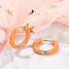 PVD Vacuum Plating 201 Stainless Steel Enamel Hoop Earrings EJEW-Q002-07G-3
