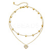 Alloy Heart Pendant Double-Layer Necklaces for Women FS-WG8D9FE-01-2
