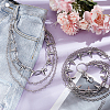 2Pcs Aluminum & Iron Spike Rivet Tassel Chains Belt AJEW-UN0002-11P-4