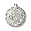 304 Stainless Steel Pendants STAS-P422-12P-1