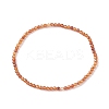 3mm Natural Garnet Beads Stretch Bracelet for Girl Women BJEW-JB07284-01-1