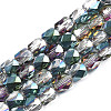 Electroplate Transparent Glass Beads Strands EGLA-N002-13-B01-1