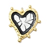 304 Stainless Steel Enamel Pendants STAS-P427-02G-01-1