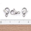 304 Stainless Steel Lobster Claw Clasps X-STAS-AB12-5
