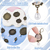 10Pcs 5 Style Alloy Pendant Cabochon Settings HJEW-TAC0119-4
