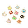 Real 18K Gold Plated Brass Micro Pave Cubic Zirconia Charms ZIRC-L100-085G-1