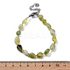 Natural Xiuyan Jade Beaded Bracelets for Women G-P563-07P-09-5