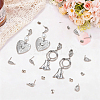 20PCS Brass Stud Earring Findings KK-BBC0027-89A-7