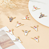 10Pcs 5 Colors Alloy Enamel Pendants FIND-LP0002-25-3