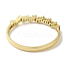 Brass Pave Glass Hinged Bangles for Women BJEW-B091-03G-3