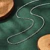 Classic Plain 304 Stainless Steel Mens Womens Cable Chain Necklaces STAS-UN0017-38P-A-3