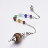 Natural & Synthetic Mixed Stone Sphere Dowsing Pendulums MAK-P009-E-3