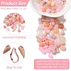 130Pcs 11 Styles Synthetic Coral & Natural Pink Opal & Dyed Malaysia Jade & Rose Quartz & Pink Aventurine Beads G-YW0002-98-2
