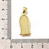 Religion Themed Rack Plating Brass Micro Pave Cubic Zirconia Pendants KK-L226-007G-04-3
