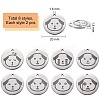 16Pcs 8 Style Stainless Steel Pendants STAS-SZ0002-01-2