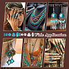 120Pcs 10 Styles Dyed Synthetic Turquoise Cabochons TURQ-PH0001-18-5