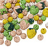 64Pcs Handmade Polymer Clay Rhinestone Beads CLAY-BT0001-15-3