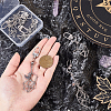 6Pcs Brass Macrame Pouch Empty Stone Holder Pendant Decoration HJEW-PH02189-3