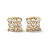Brass Micro Pave Clear Cubic Zirconia Clip-on Earrings EJEW-A132-02C-G-4
