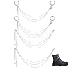 4Pcs 2 Styles Brass Chain Boot Strap Chains HJEW-DR00219-1