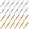 32Pcs 2 Colors 304 Stainless Steel Lobster Claw Clasps with Cord Ends STAS-SC0006-32-1