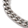 Non-Tarnish 304 Stainless Steel Cuban Link Chain Bracelets for Men BJEW-B096-35A-P-2