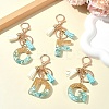 Transparent Epoxy Resin Pendant Keychains KEYC-FS00022-02-9