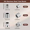 36Pcs 3 Styles 304 Stainless Steel Tube Beads STAS-BBC0006-38-2