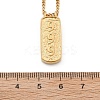 304 Stainless Steel Rectangle Number Pendant Necklaces NJEW-D300-01G-09-5